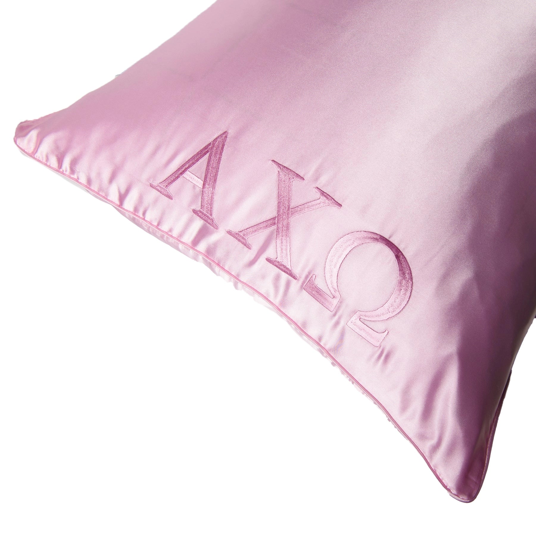 Alpha Chi Omega Embroidered Silk Pillow Case