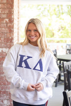 Kappa Delta Navy Polka Dot Mockneck