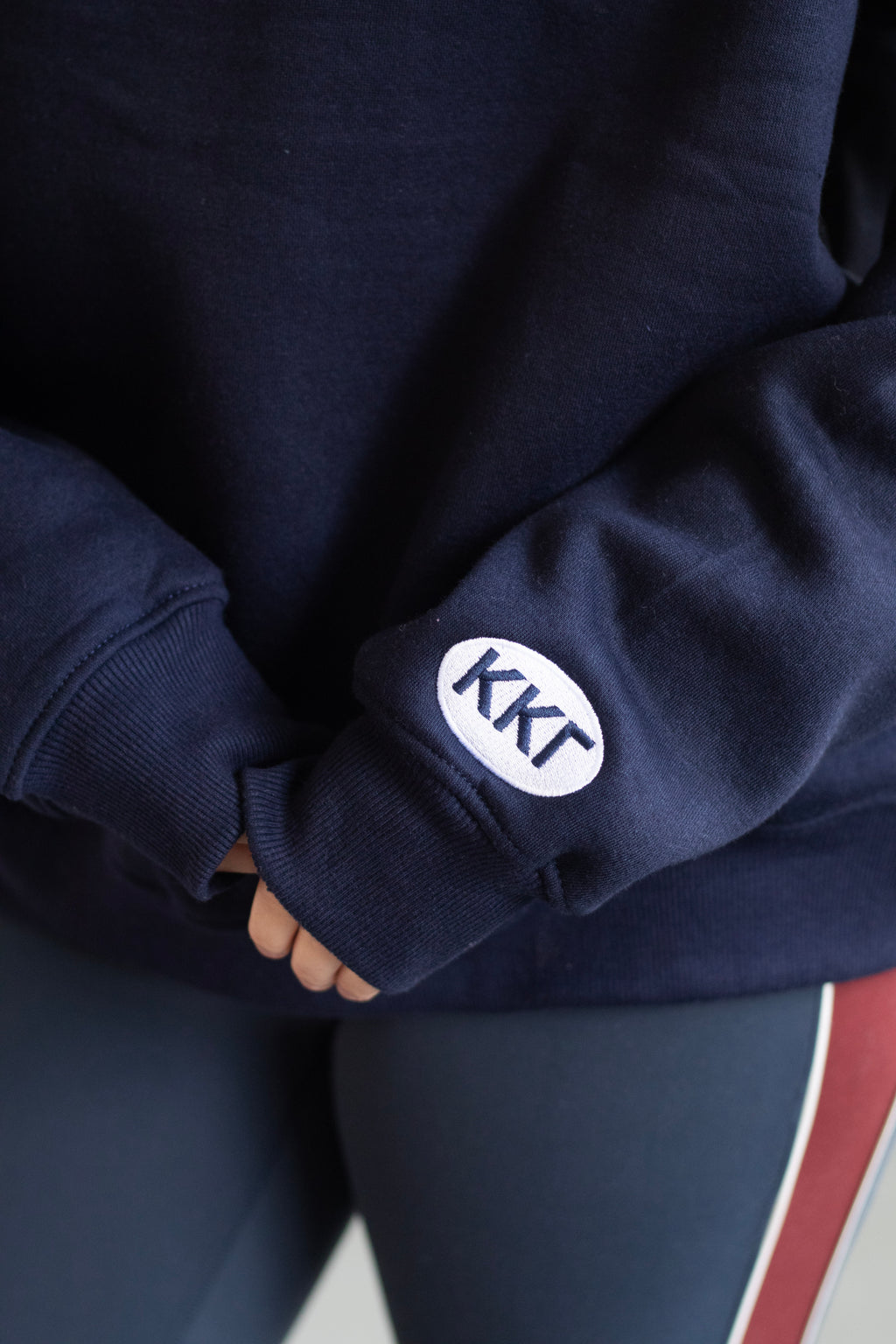Sorority Navy Patch Mockneck