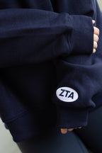 Sorority Navy Patch Mockneck