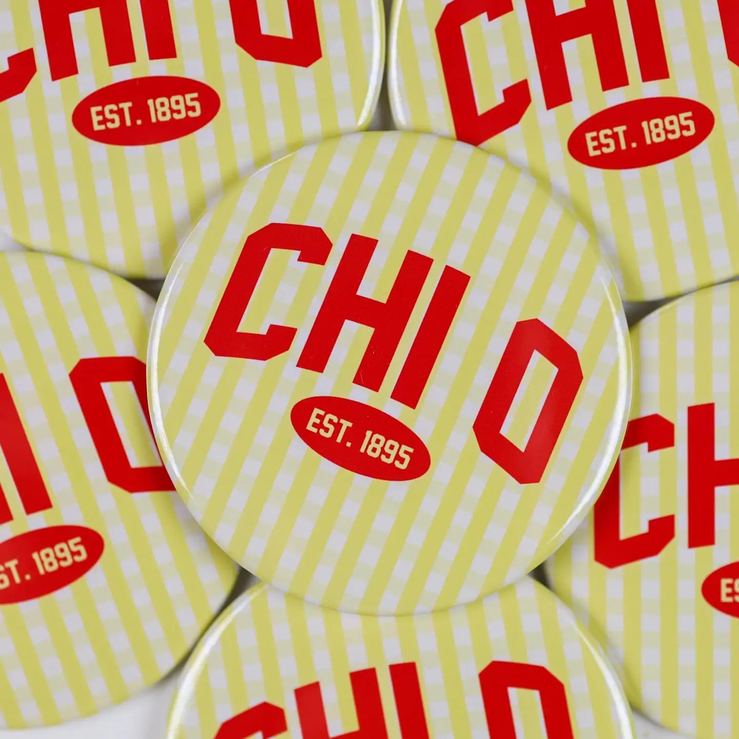 Sorority Gingham Button