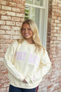 Phi Mu Mom Pink & Yellow Mockneck