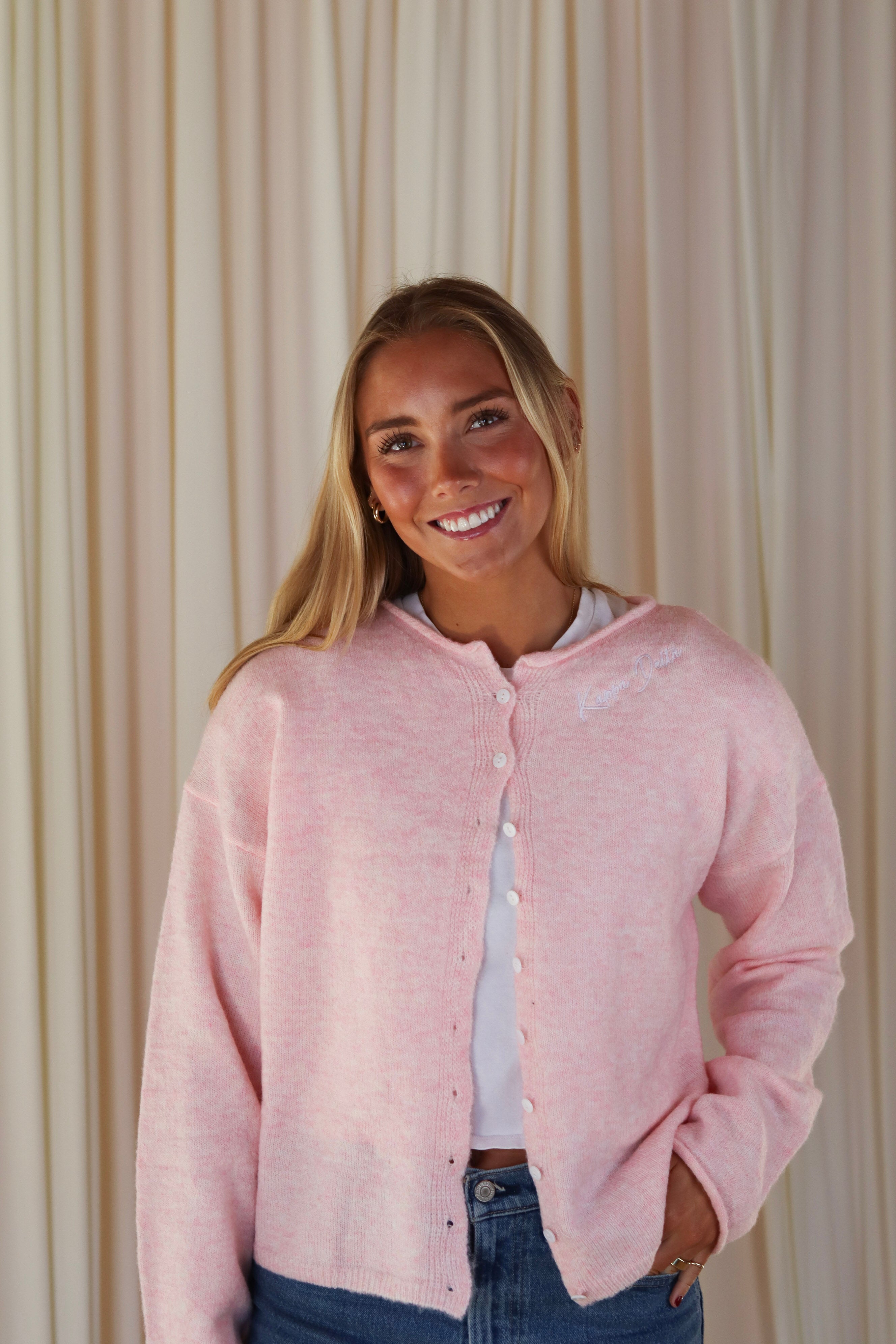 Sorority Light Pink Cardigan