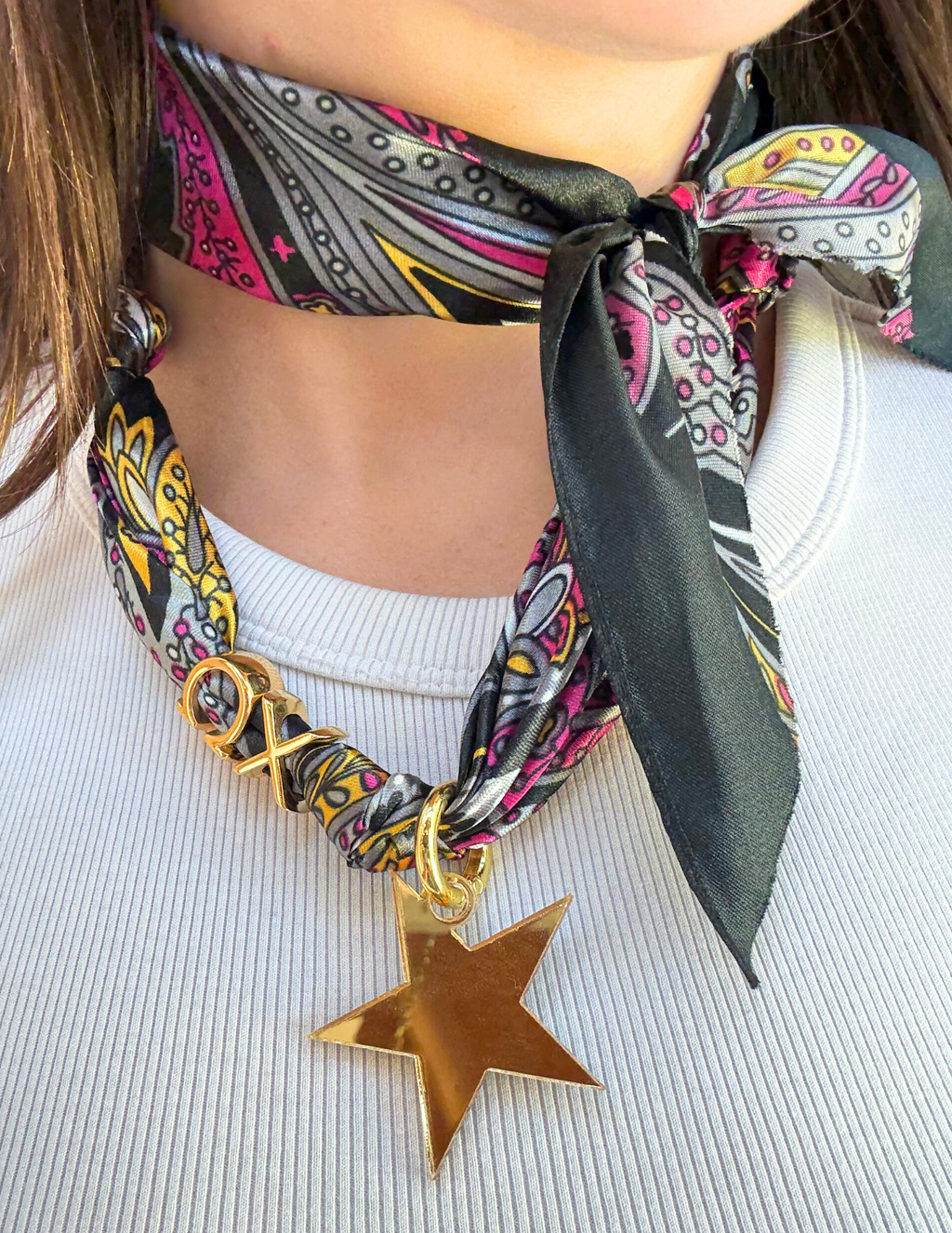 Sorority Charm Letter Scarf