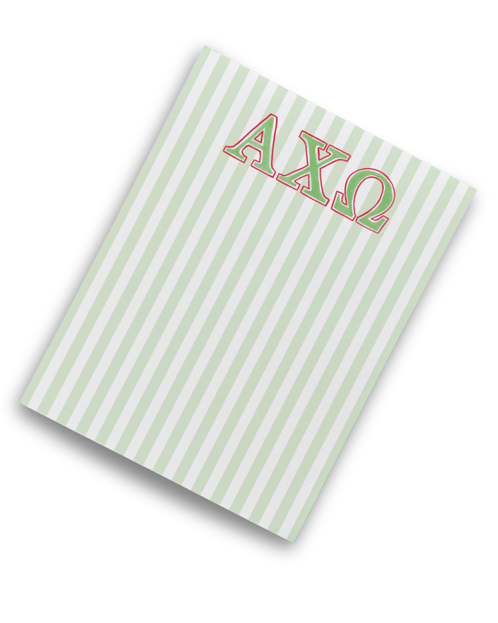 Alpha Chi Omega Striped Notepad