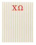 Chi Omega Striped Notepad