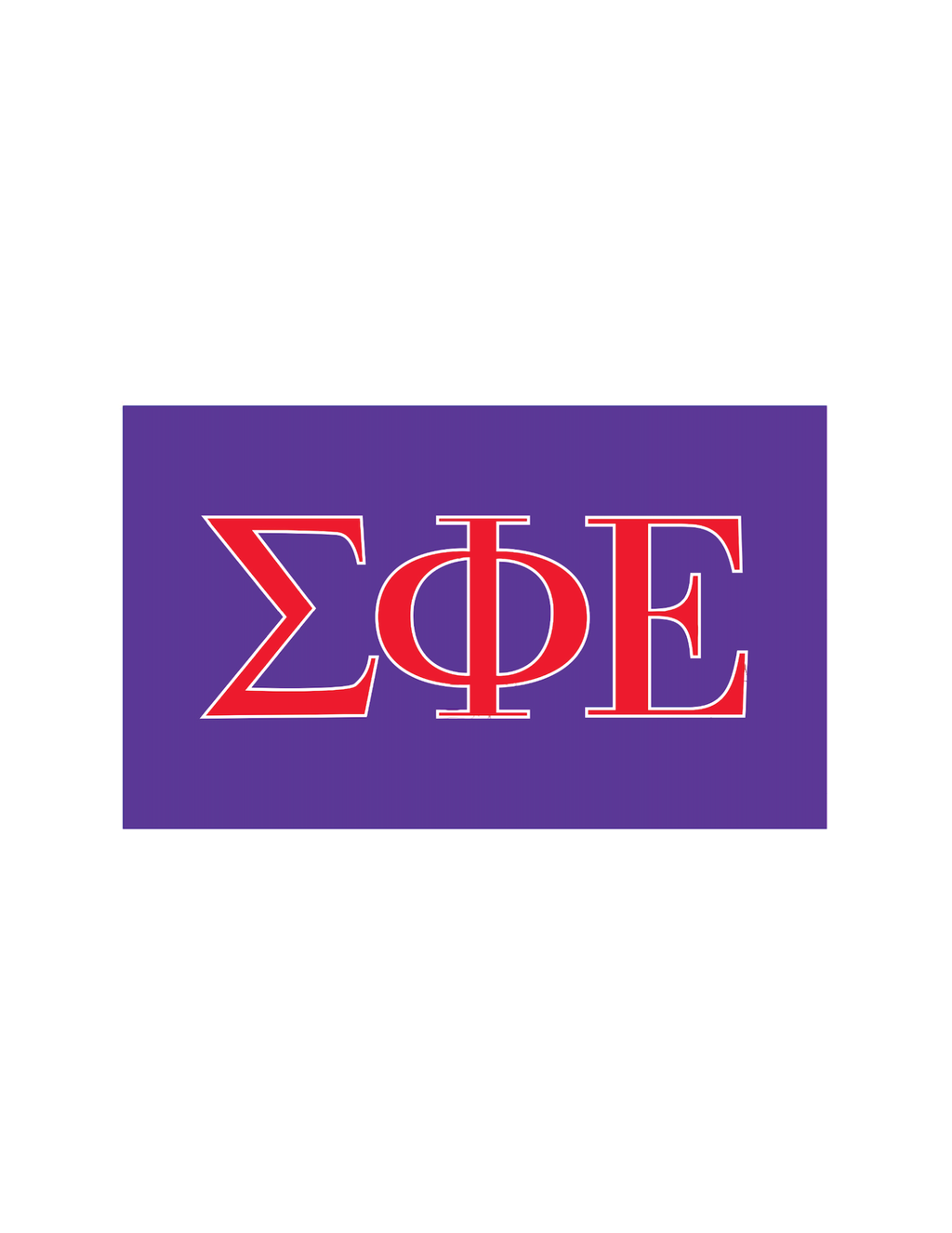 Fraternity Greek Letter Flag