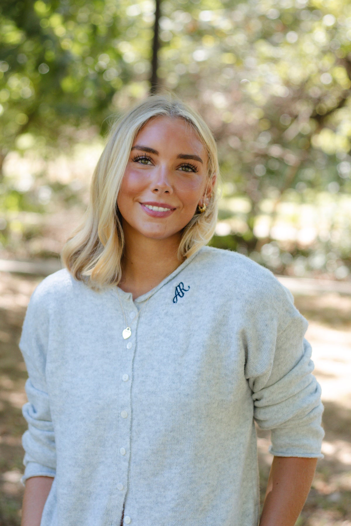 AR Grey Long-Sleeve Cardigan