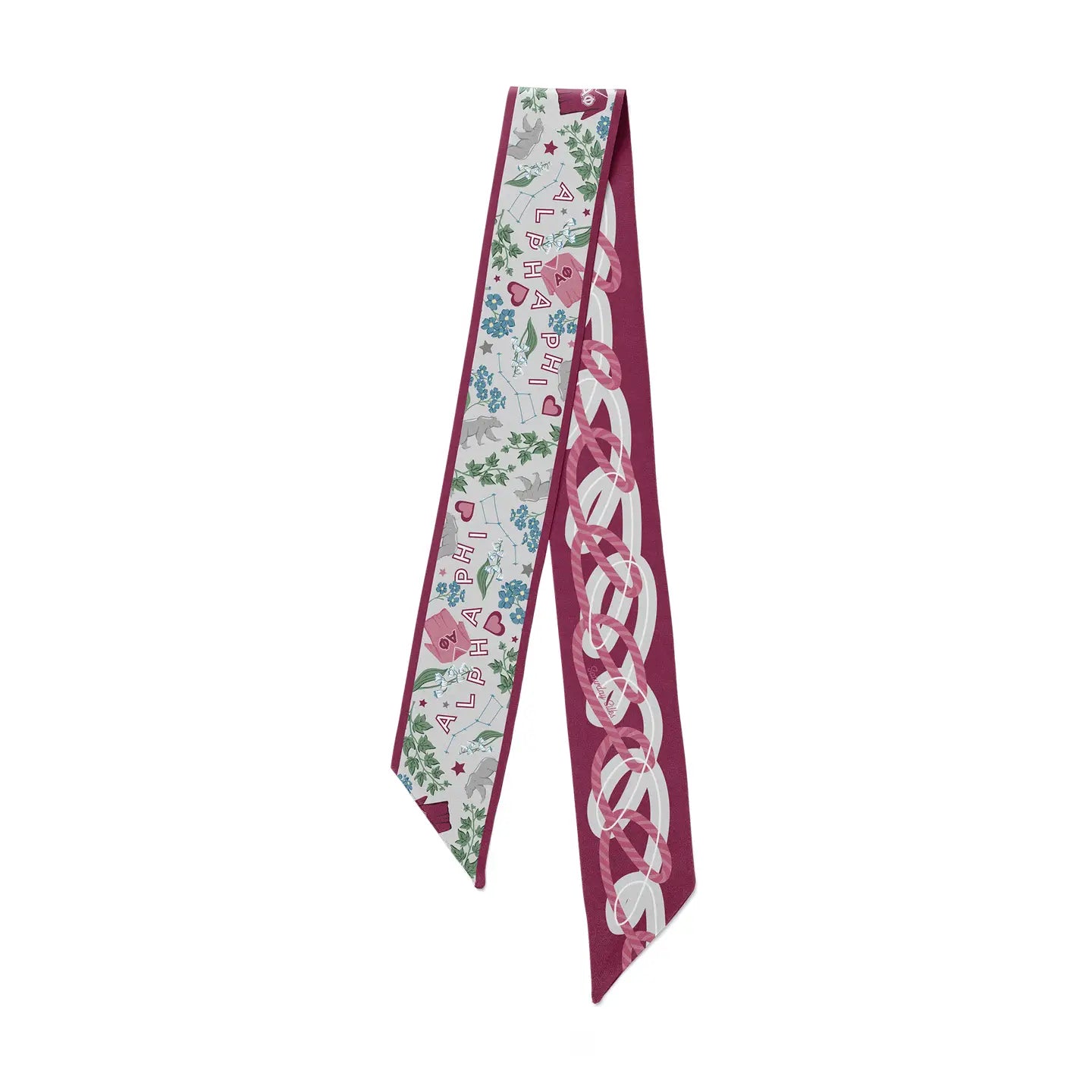 Alpha Phi Skinny Scarf Twilly