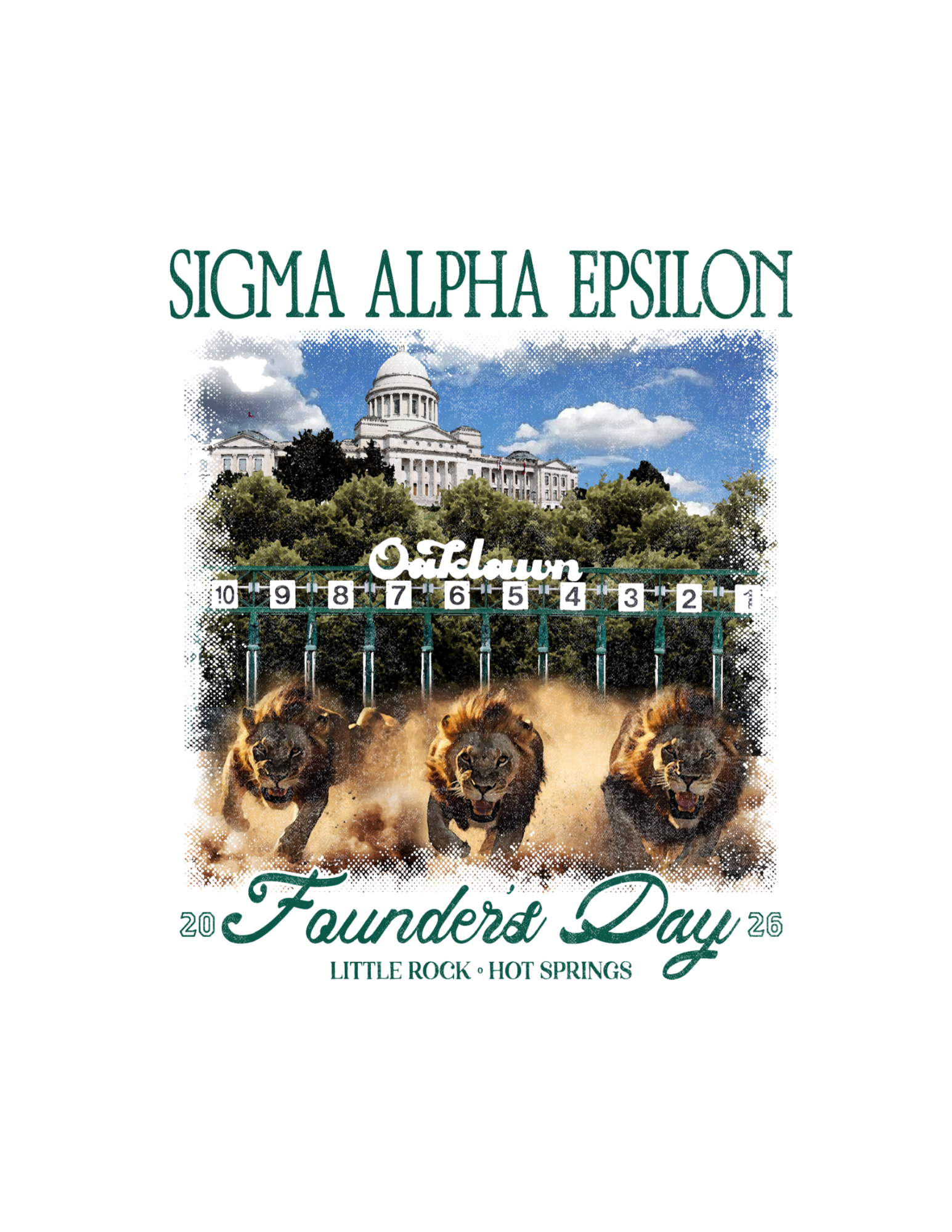 Sigma Alpha Epsilon University of Arkansas Founders 2026 T-Shirt