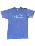 Alpha Chi Omega Blue Tone-on-Tone T-Shirt