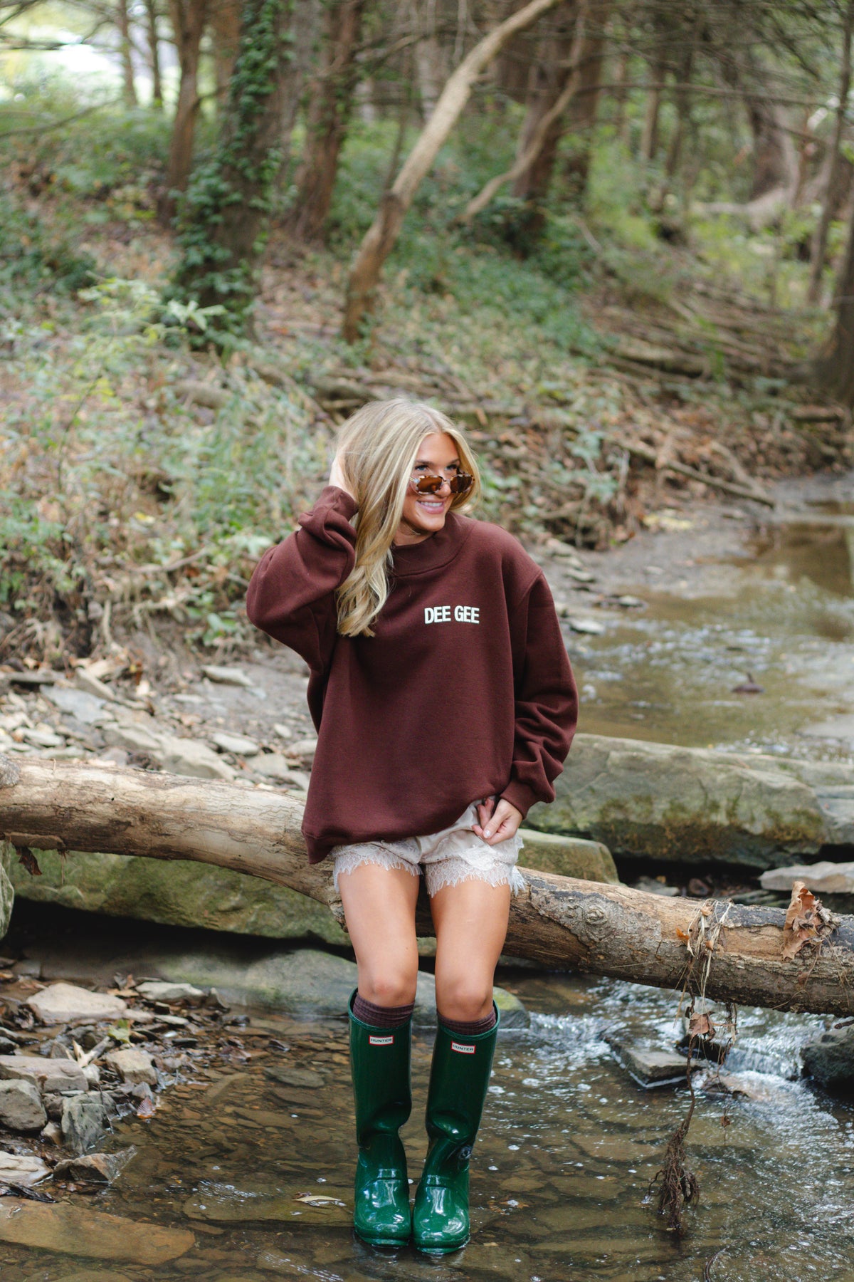 Fall Brown Classic Mockneck - Puff Print