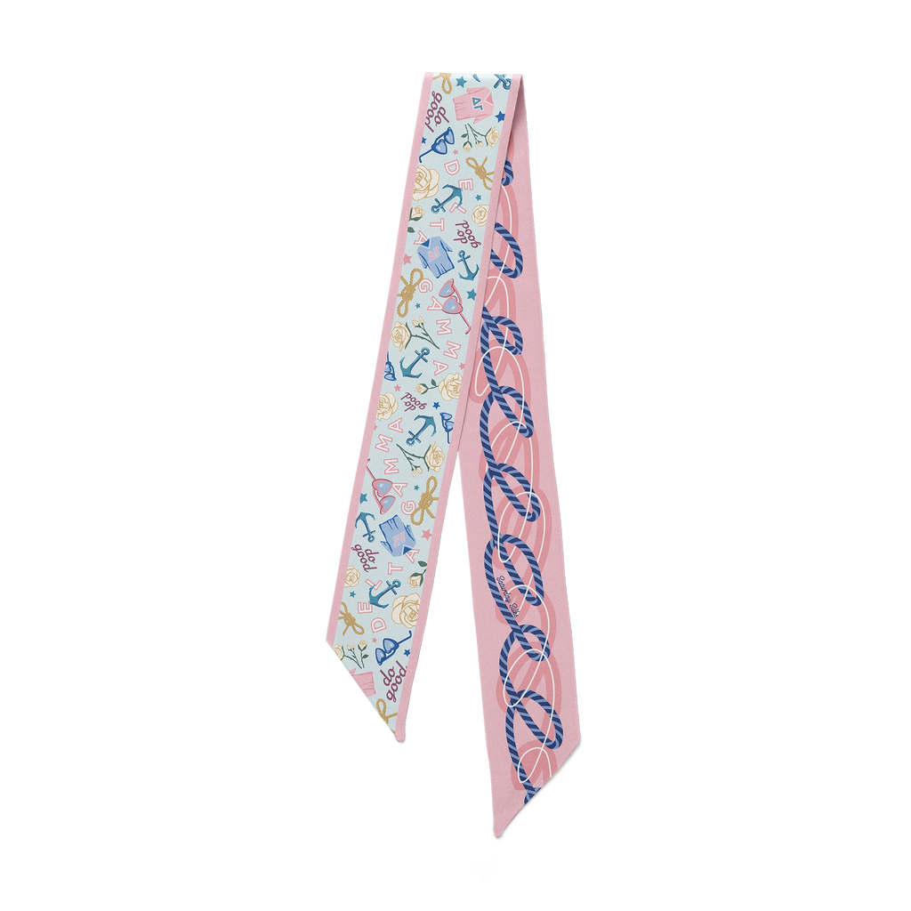 Delta Gamma Skinny Scarf Twilly