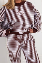 Sorority Patch Striped Mockneck