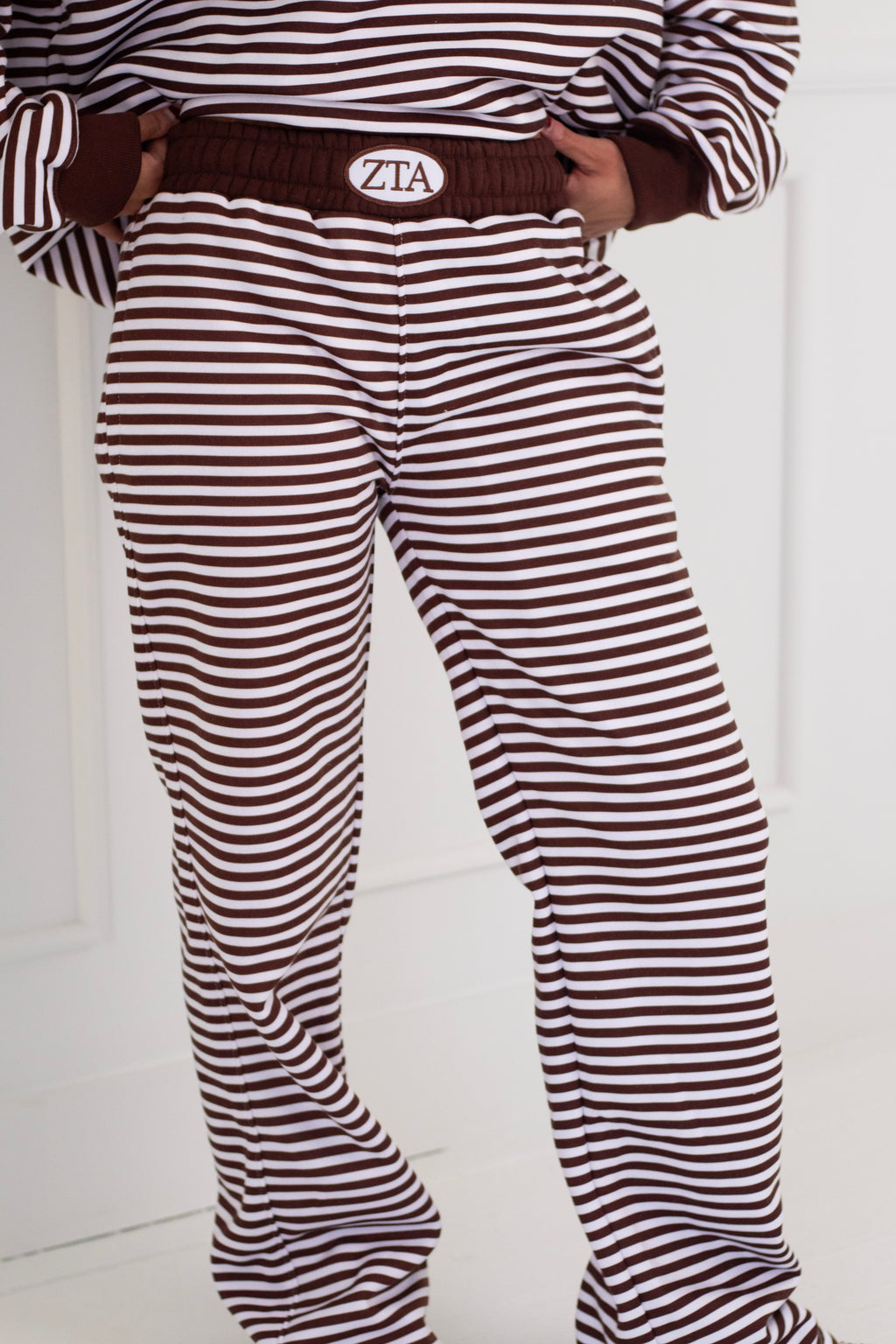 Sorority Patch Striped Pants