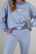 Sorority Patch Striped Mockneck