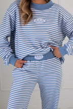 Sorority Patch Striped Mockneck