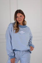 Sorority Patch Striped Mockneck
