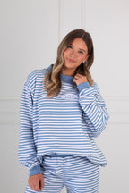 Sorority Patch Striped Mockneck