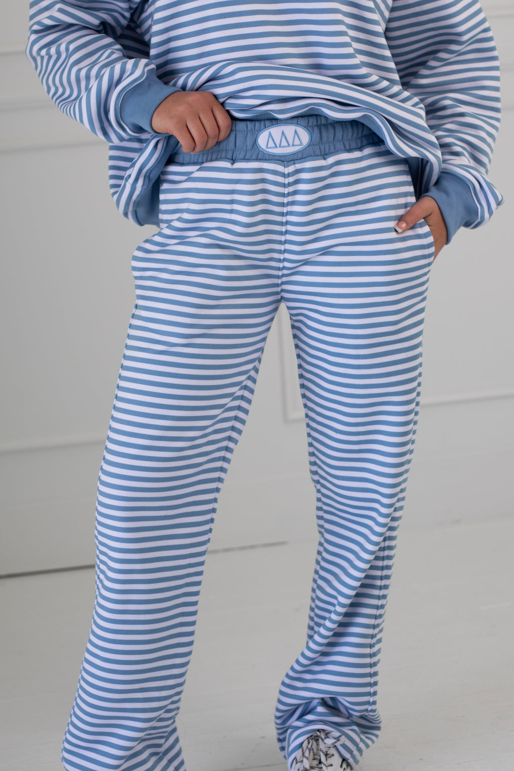 Sorority Patch Striped Pants