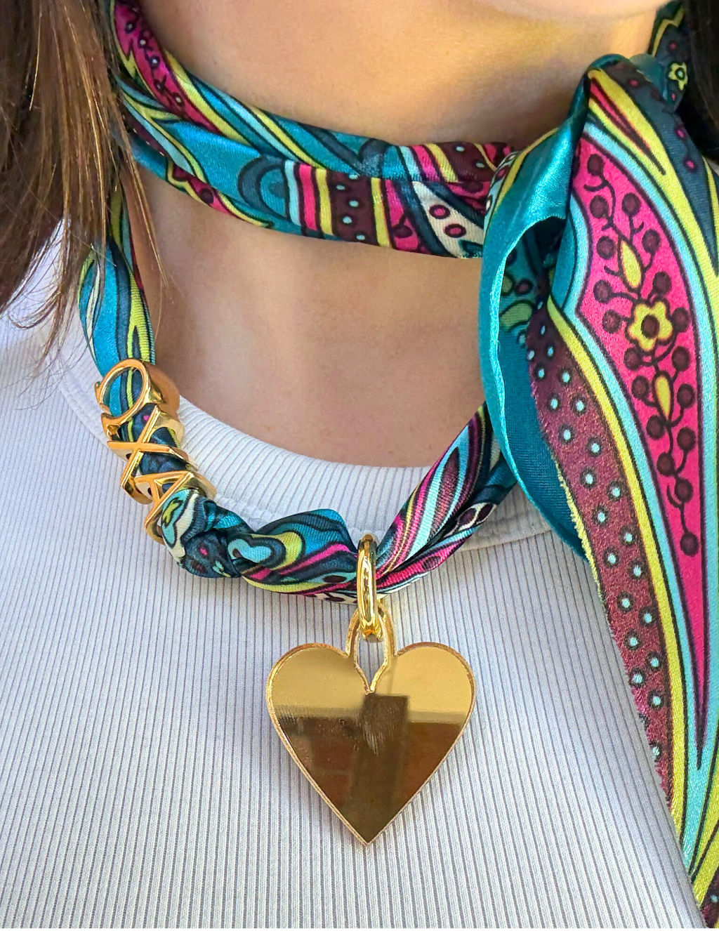 Sorority Charm Letter Scarf
