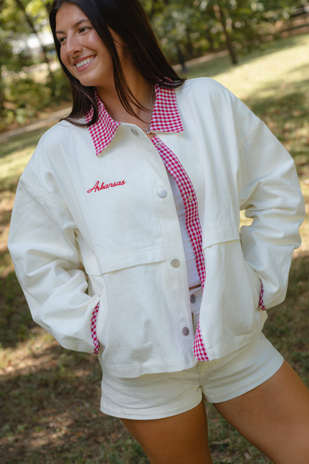 Arkansas Gingham Barn Jacket