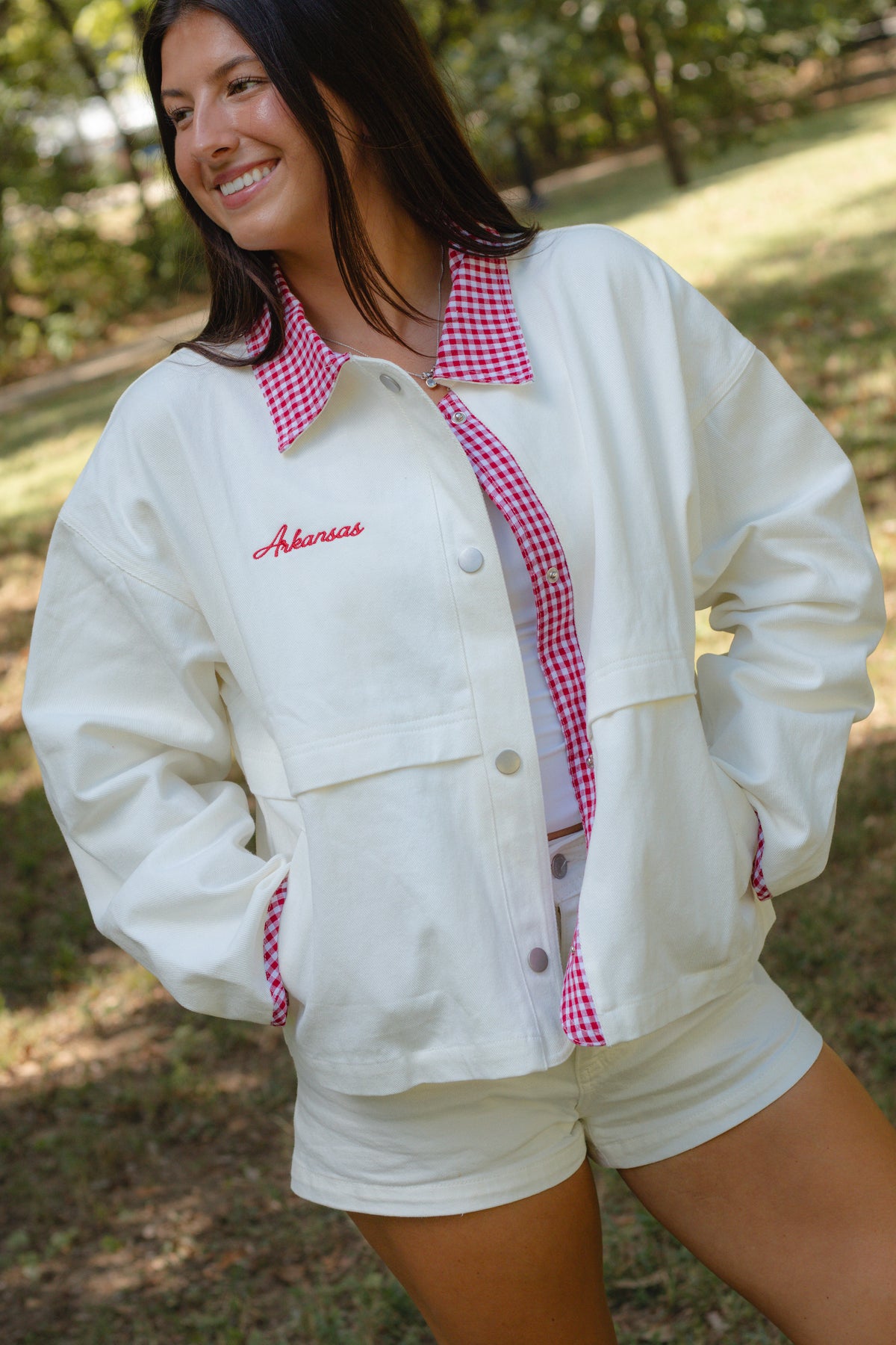 Arkansas Gingham Barn Jacket
