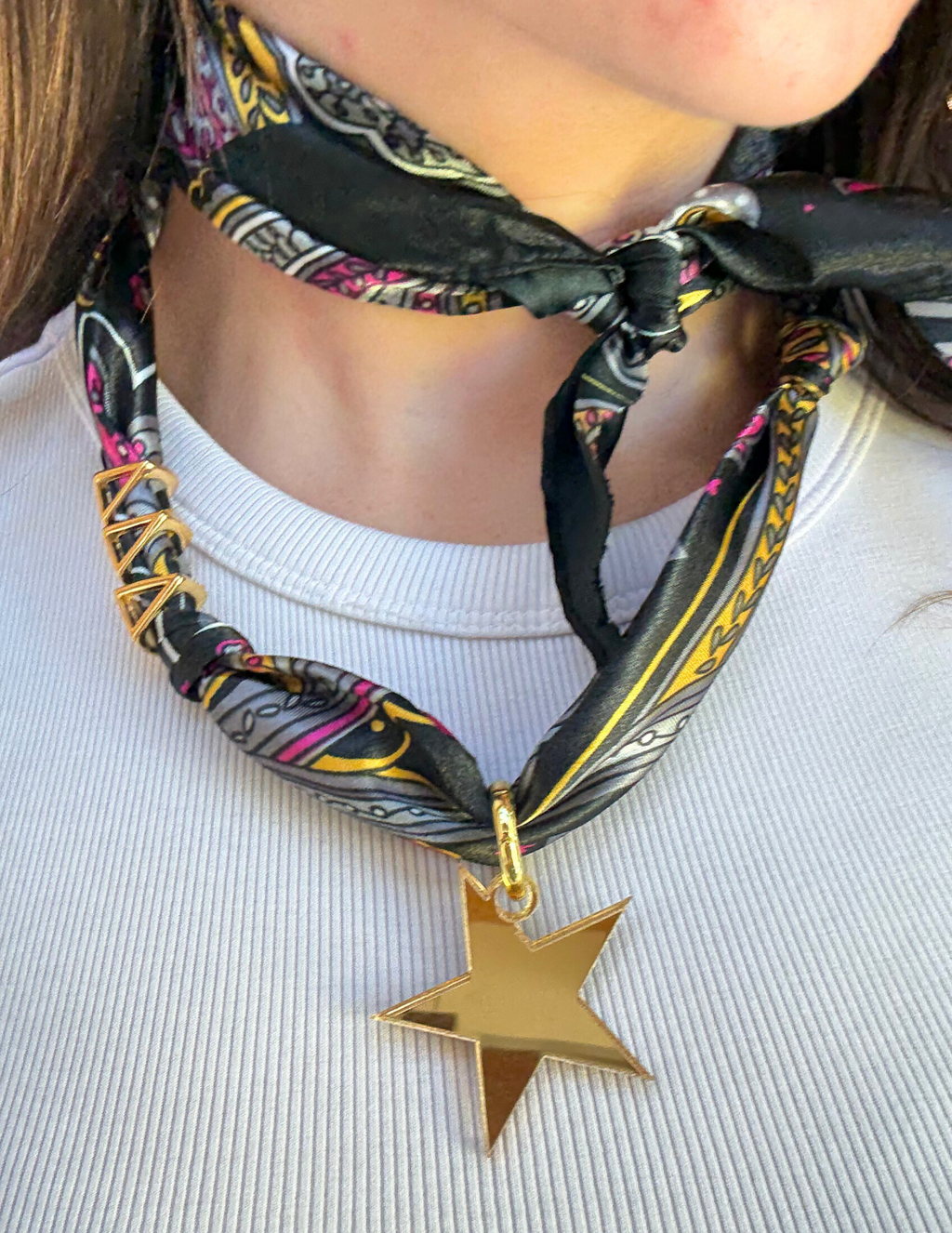 Sorority Charm Letter Scarf