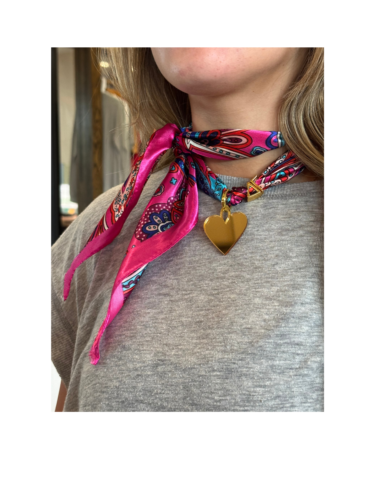 Delta Gamma Letter Heart Scarf