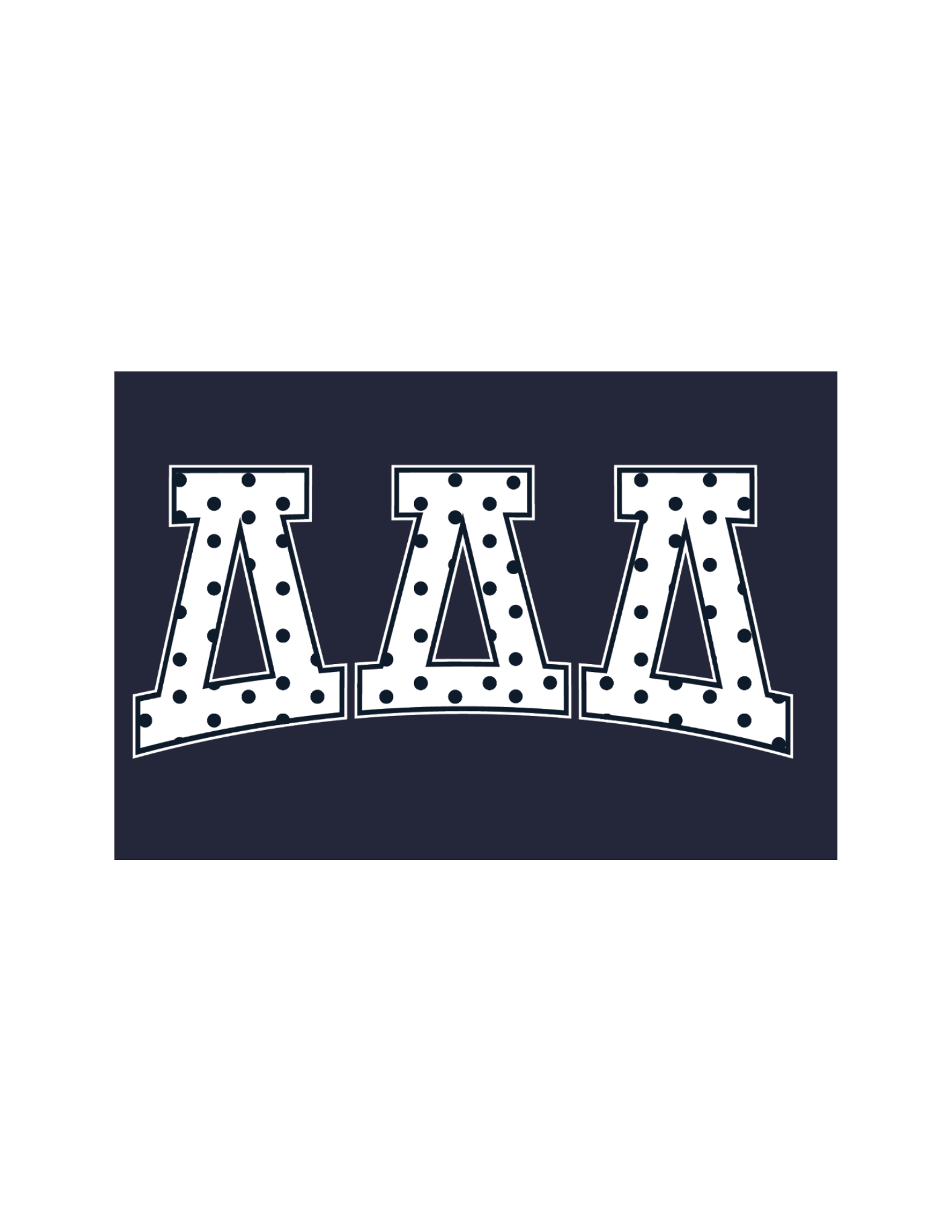 Delta Delta Delta Polka Dot Crewneck