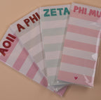 Sorority Skinny Striped Note Pad