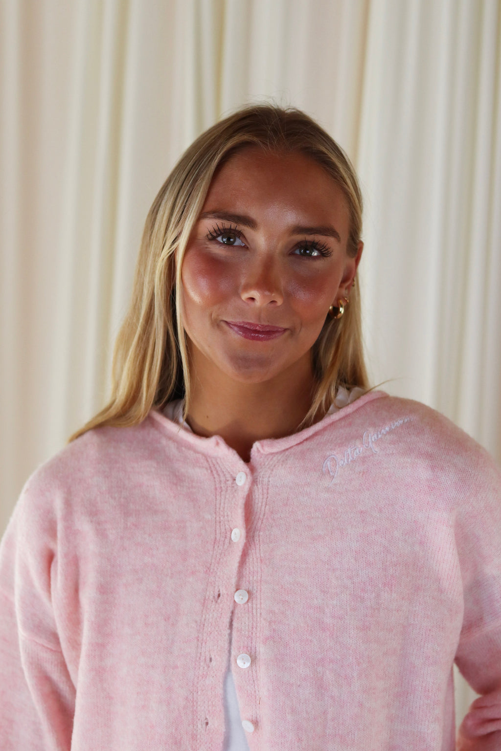 Sorority Light Pink Cardigan