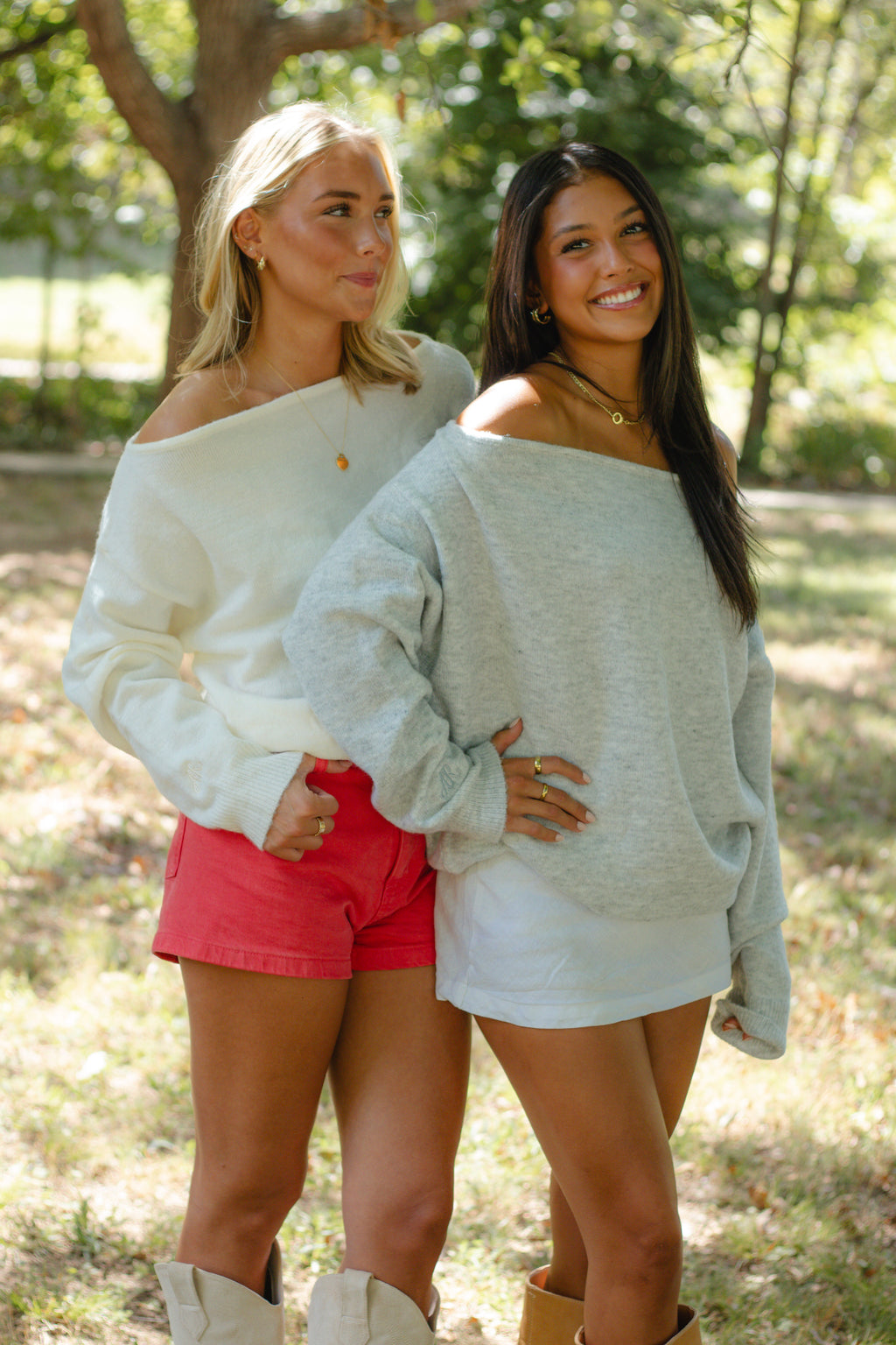 AR Off the Shoulder Knit Sweater