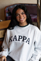 Sorority Plaid Accent Mock Neck