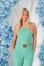 Sorority Green Striped Lounge Set