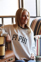 Sorority Plaid Accent Mock Neck