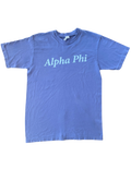 Alpha Phi Blue Tone-on-Tone T-Shirt