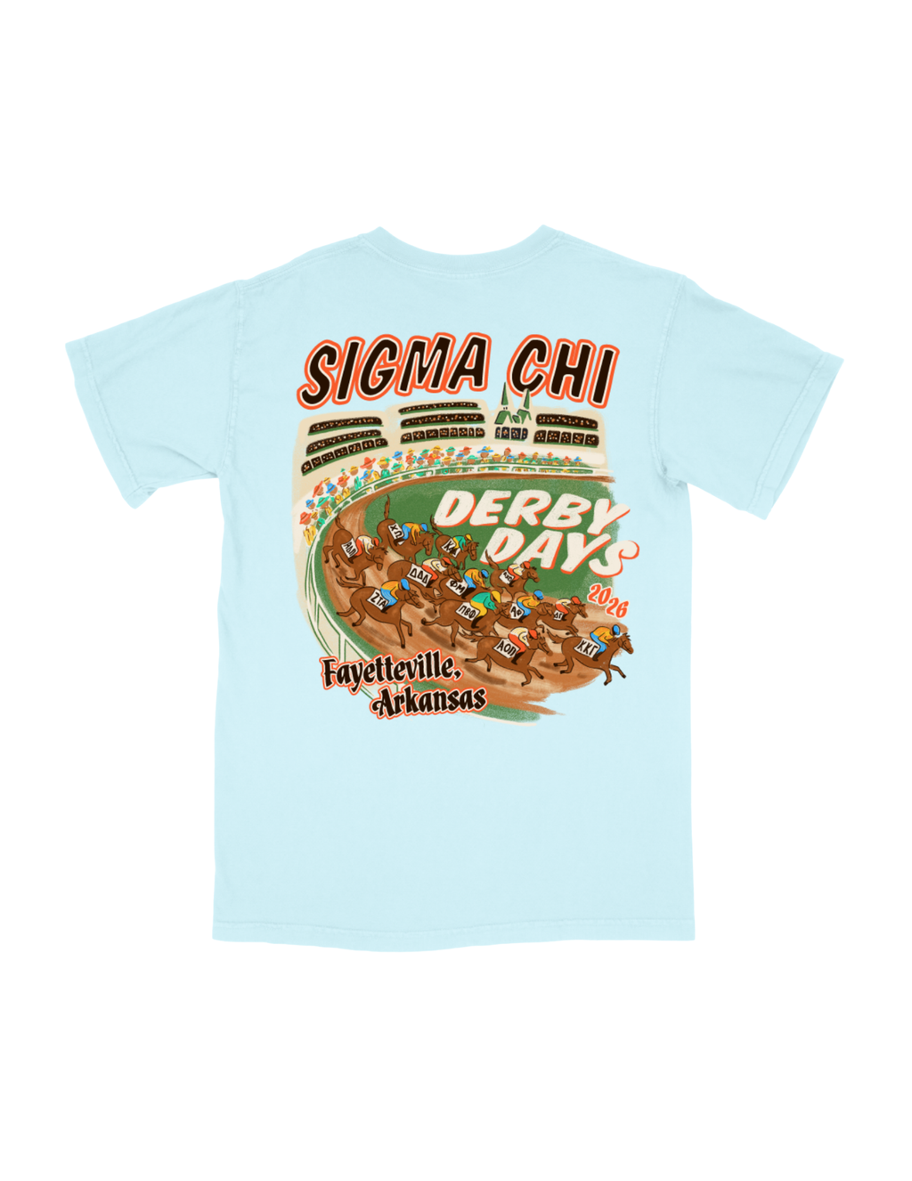Sigma Chi University of Arkansas Derby Days 2026 T-Shirt