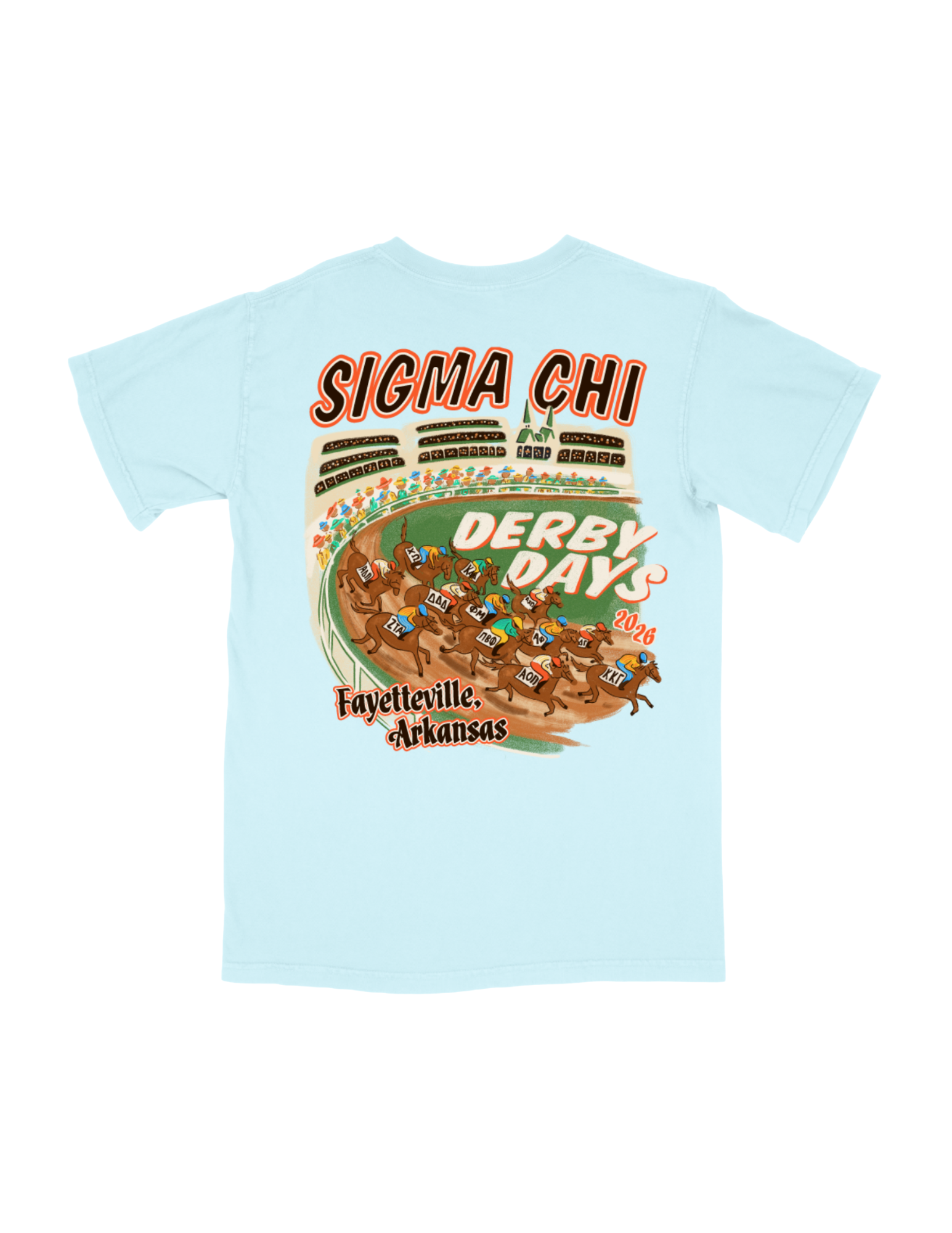 Sigma Chi University of Arkansas Derby Days 2026 T-Shirt
