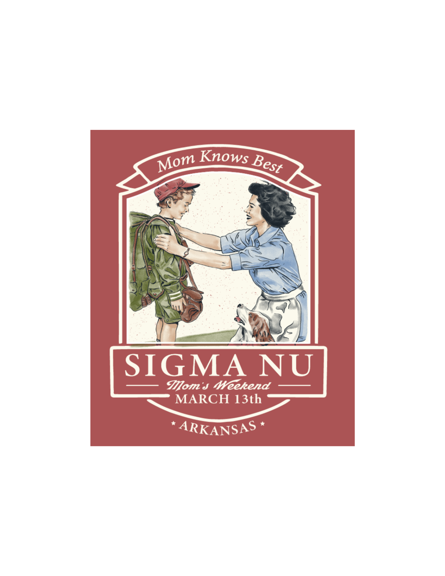 Sigma Nu University of Arkansas Mom's 2026 T-Shirt