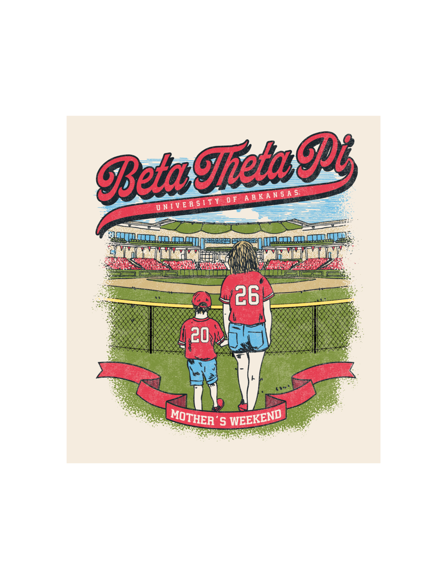 Beta Theta Pi University of Arkansas Mom's Day T-Shirt