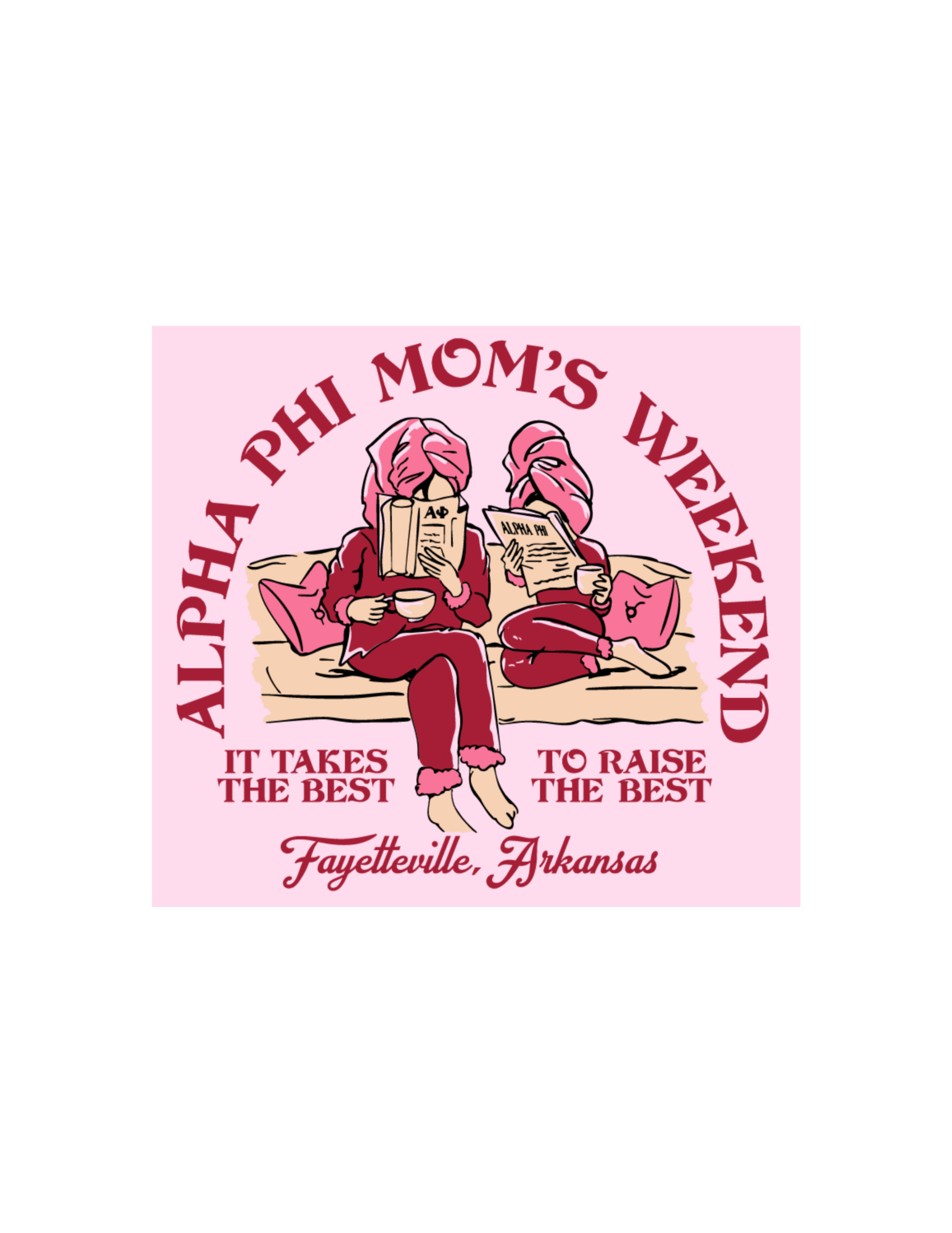 Alpha Phi University of Arkansas Mom's Weekend 2026 T-Shirt