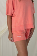 Sorority Coral Script Shorts