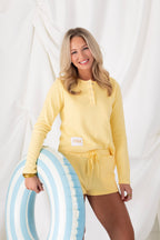 Sorority Yellow Tag Waffle-Knit Set