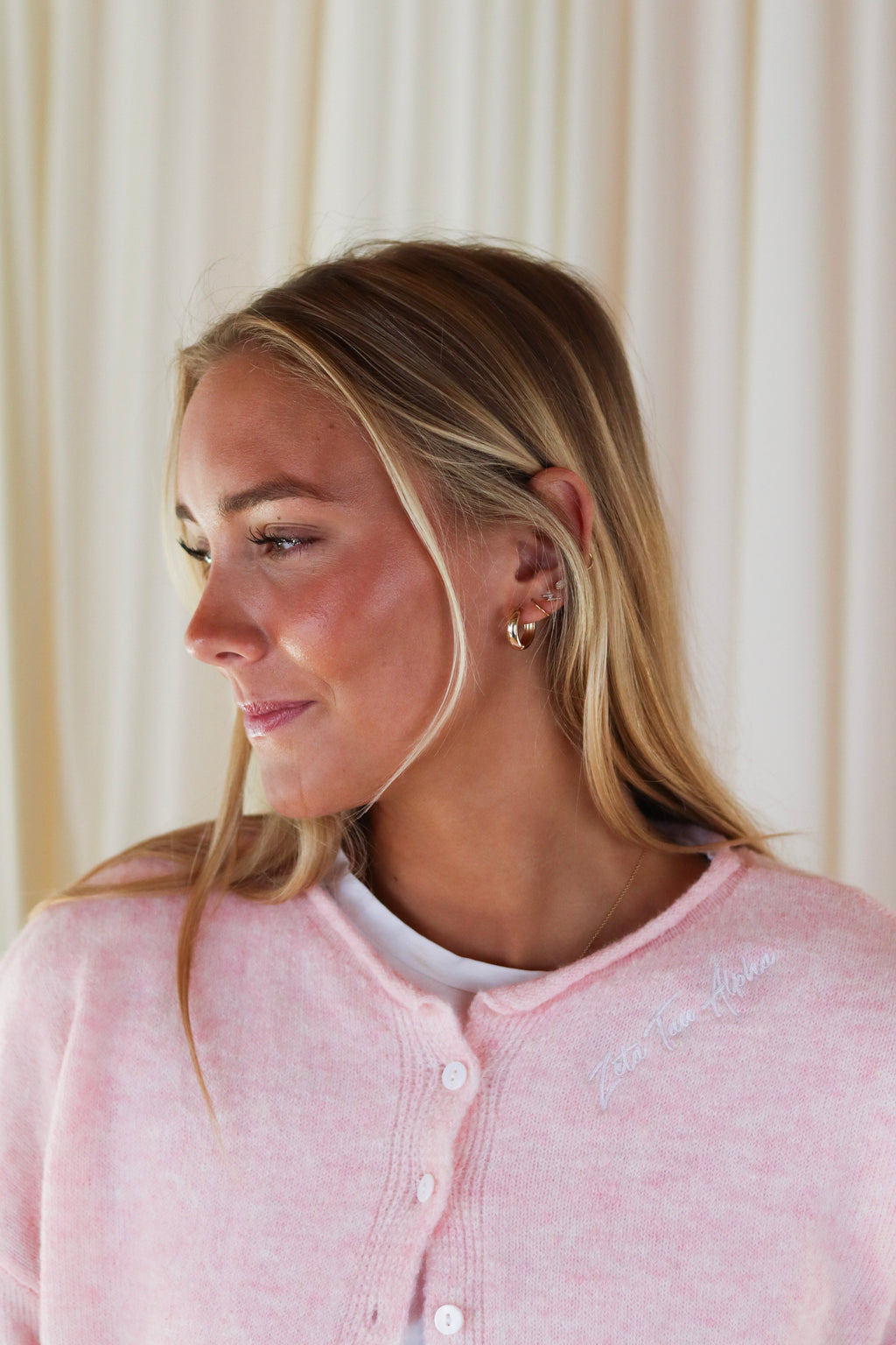 Sorority Light Pink Cardigan