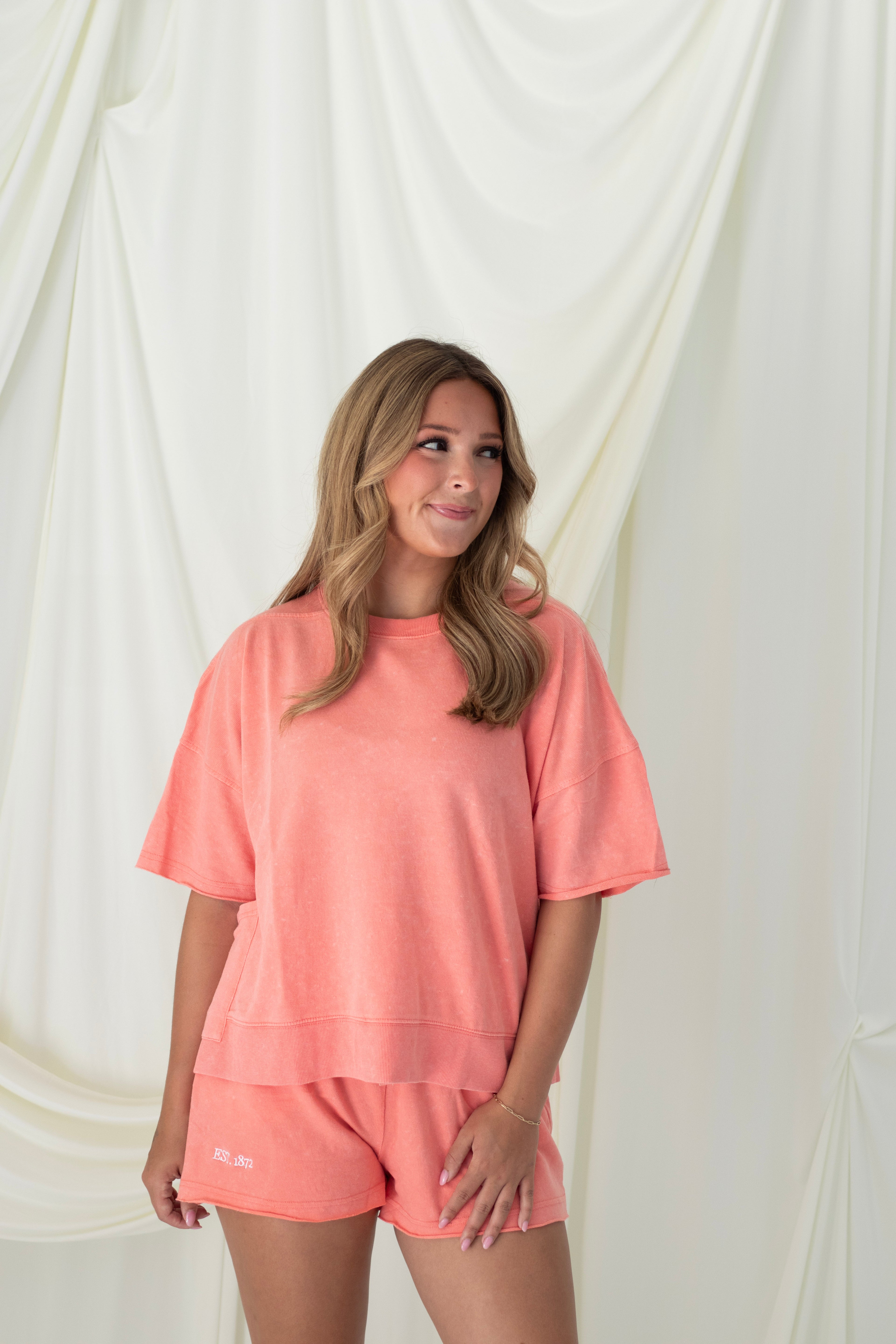 Sorority Coral Script Shorts