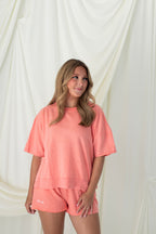 Sorority Coral Script Top