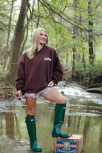 Fall Brown Classic Mockneck - Puff Print