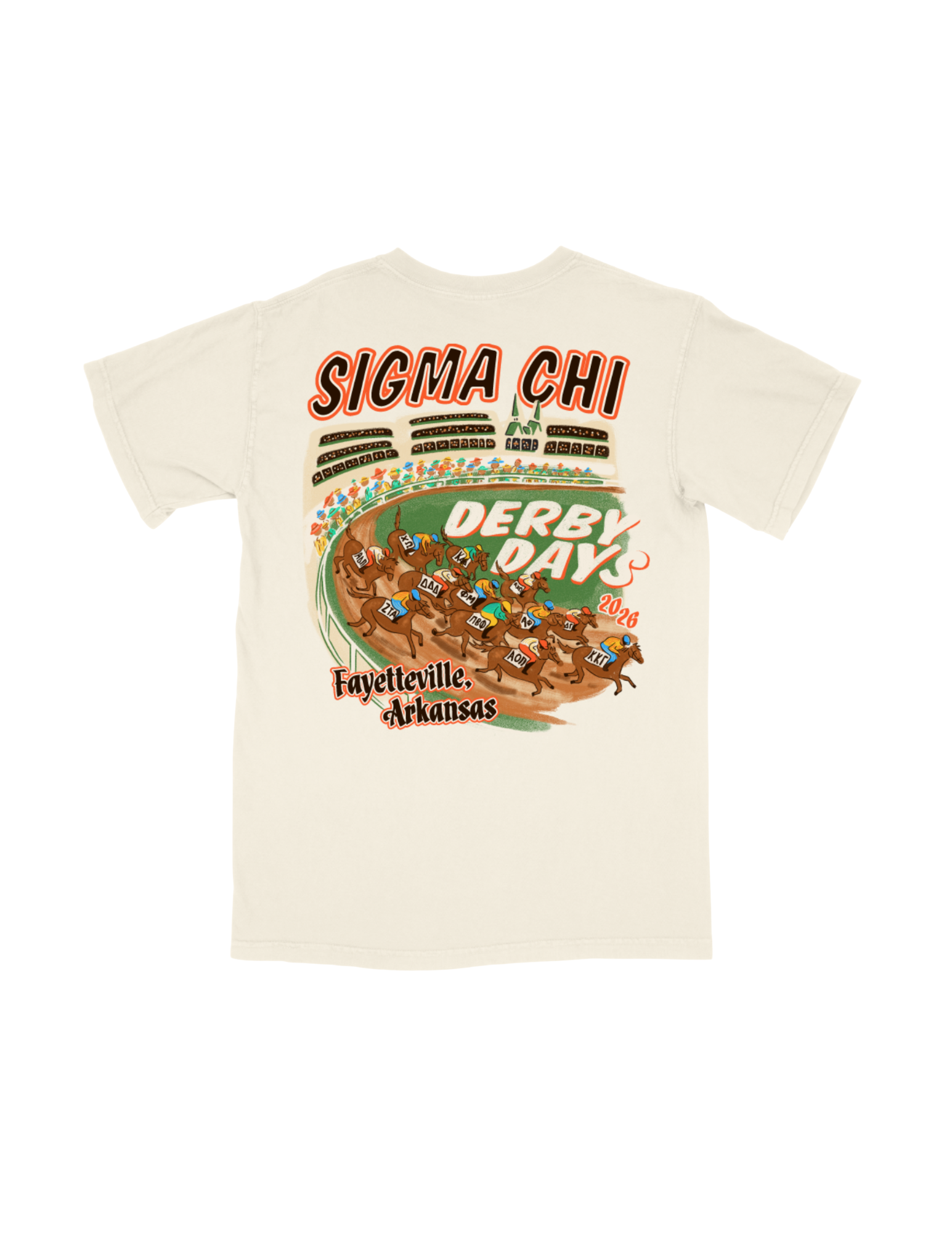 Sigma Chi University of Arkansas Derby Days 2026 T-Shirt