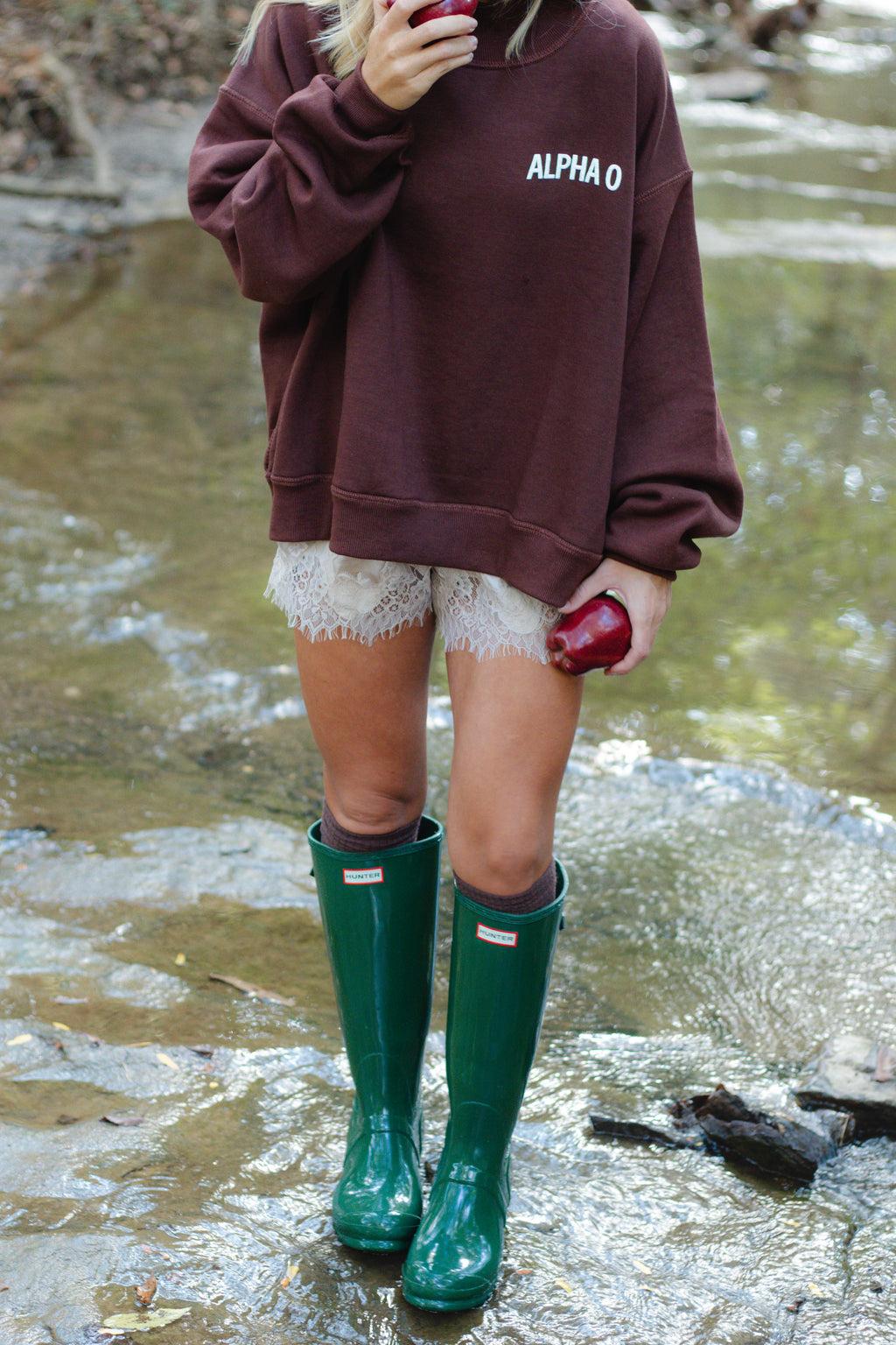 Fall Brown Classic Mockneck - Puff Print